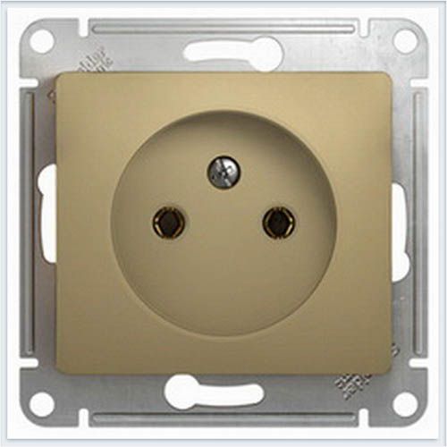 Розетка 1-местная  Schneider Electric GLOSSA без з/к механизм титан GSL000441