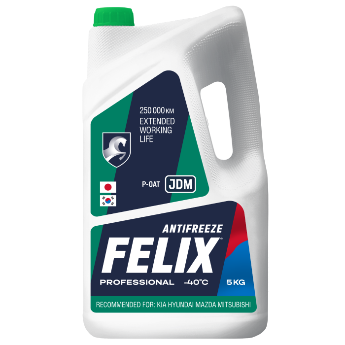 Антифриз G-12++ зеленый (5кг) JDM (FELIX)
