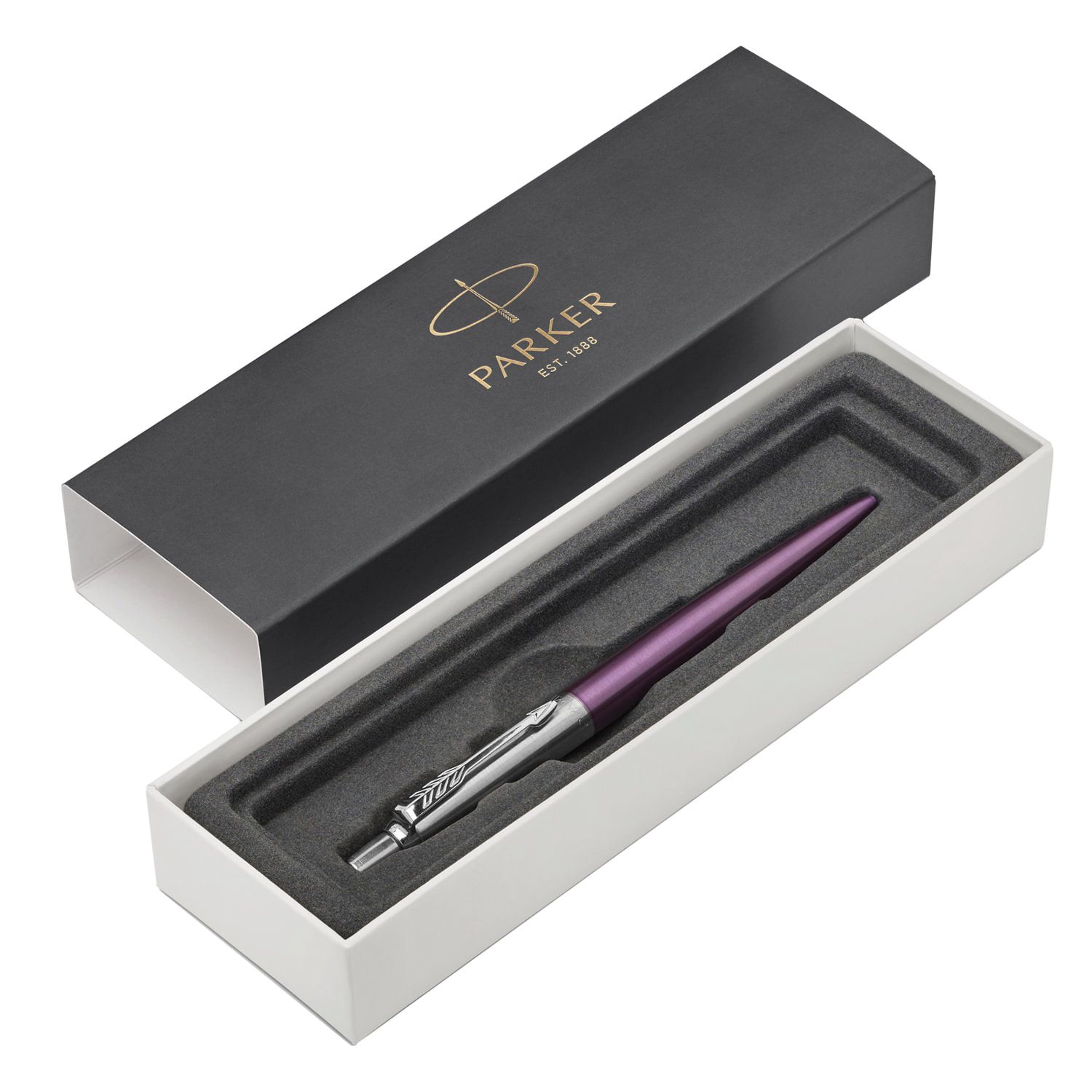 Ручка шариковая PARKER "Jotter Core Victoria Violet CT", корпус фиолетовый, хромированные детали, синяя, 1953190