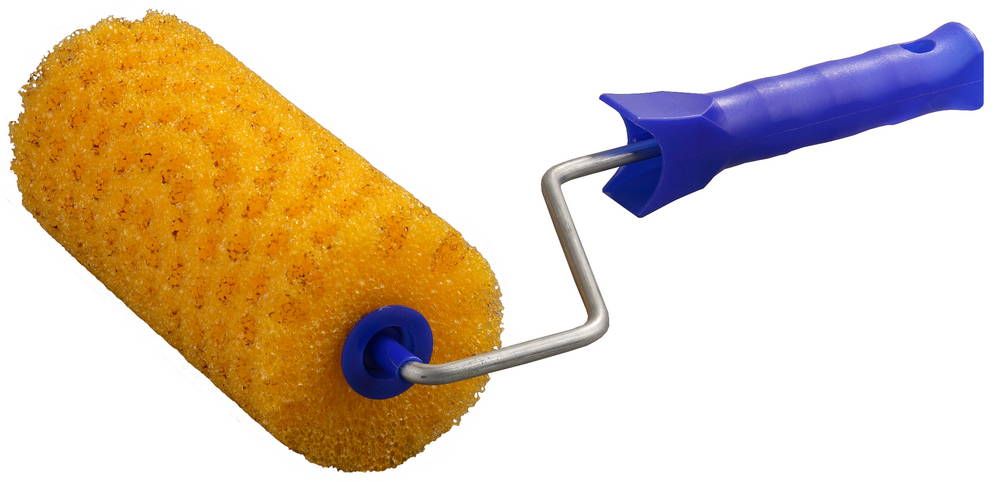 Валик СТРУКТУРНЫЙ ПОРОЛОН В ГОРОШЕК малярный в сборе, бюгель 6мм, 80x180мм, STAYER Profi