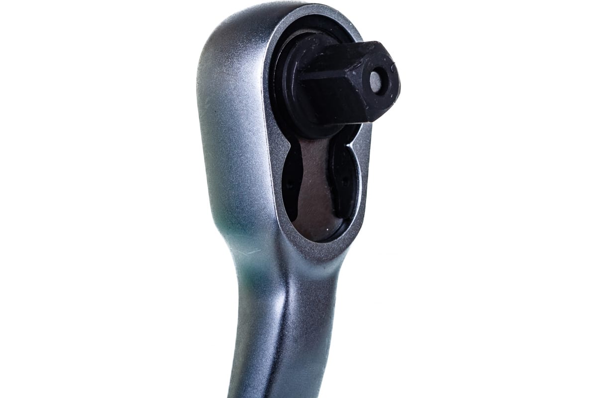 Трещотка для торцовых головок KRAFTOOL "PRO", Сr-V сталь, 72 зубца, изогнутая, 1/2"