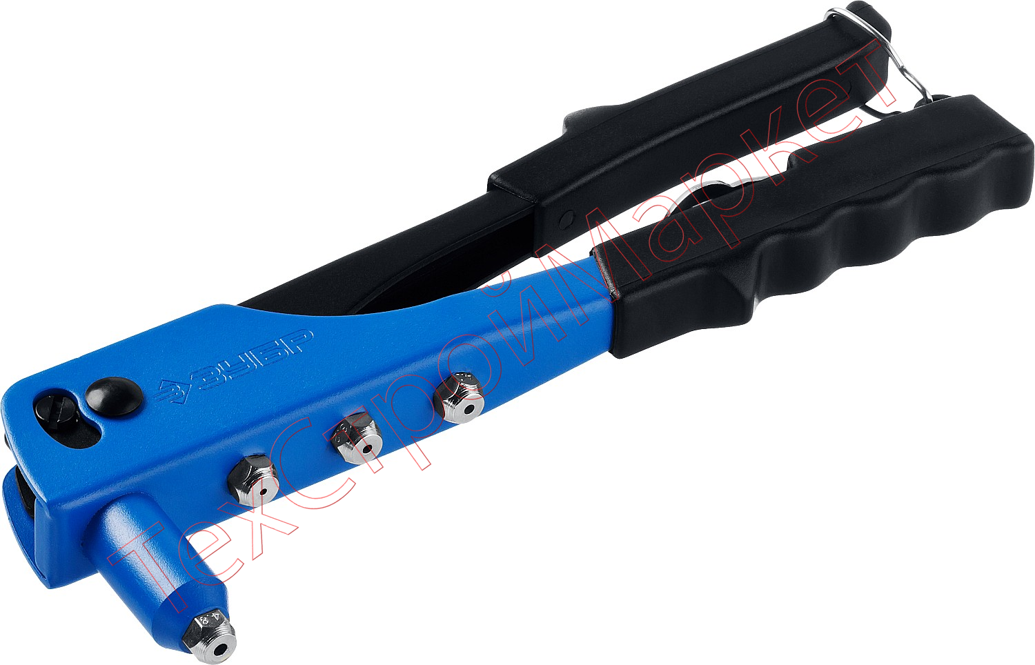 Заклепочник 2.4-4.8 мм - алюминий и сталь, 2.4-4.0 - нерж сталь, стальной корпус, Профессионал ЗУБР "П-500"