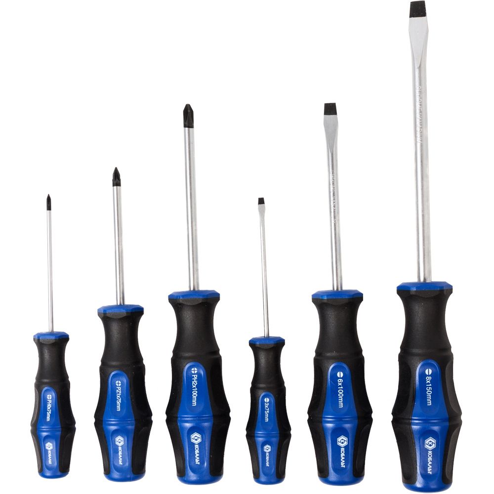 Набор отверток КОБАЛЬТ Ultra Grip CR-V 6 штук. 