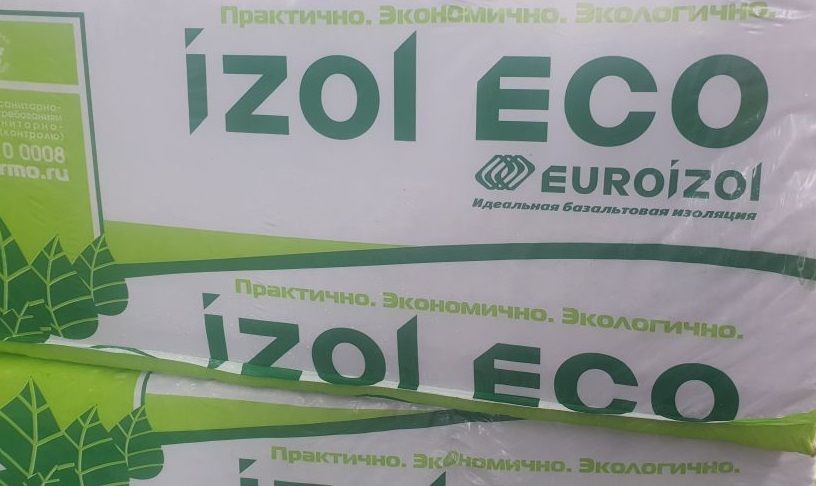 Утеплитель базальтовый Изол ECO 1000*600*100мм 4шт (2,4м2)