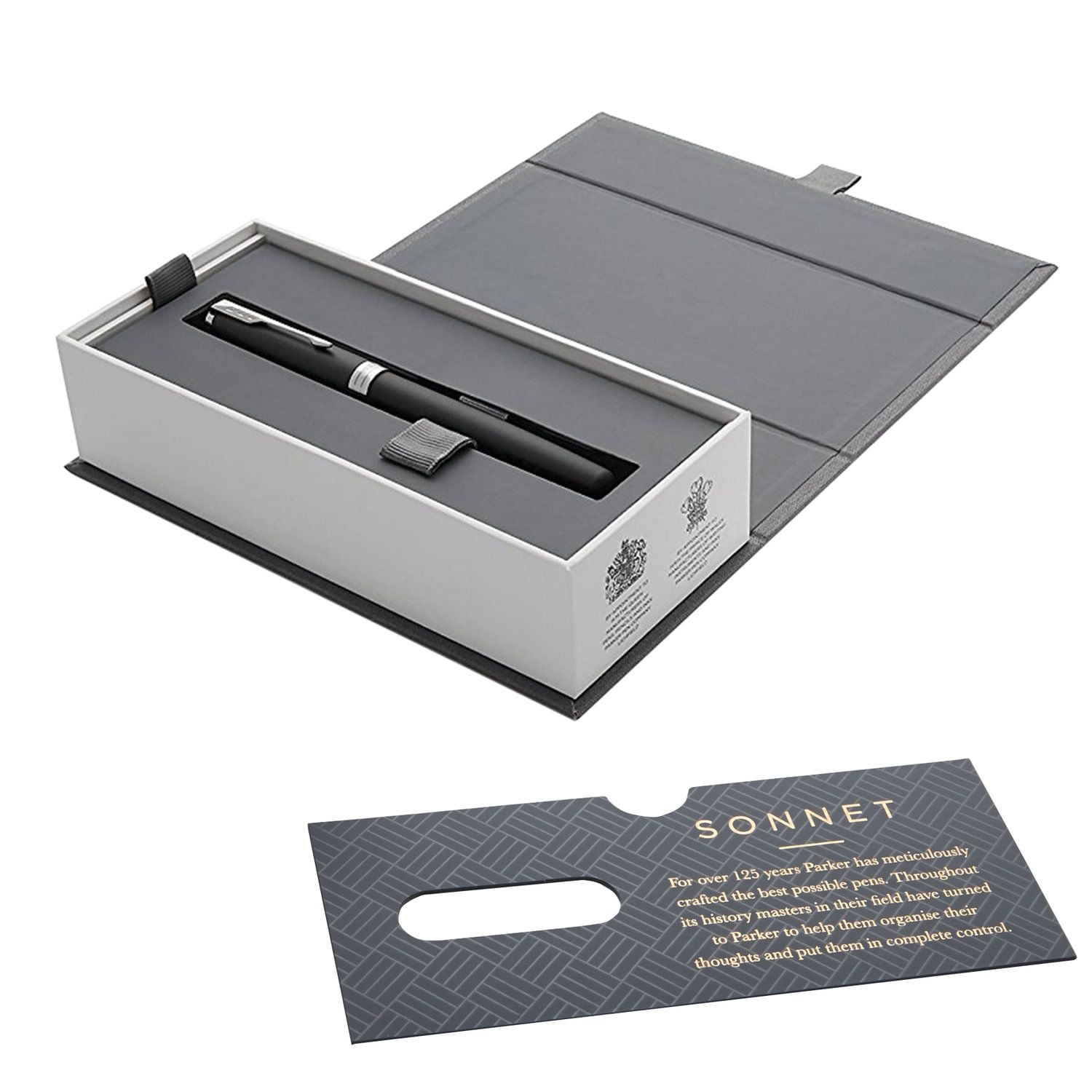 Ручка-роллер PARKER "Sonnet Core Black Lacquer CT", корпус черный глянцевый лак, палладиевые детали, черная, 1948081