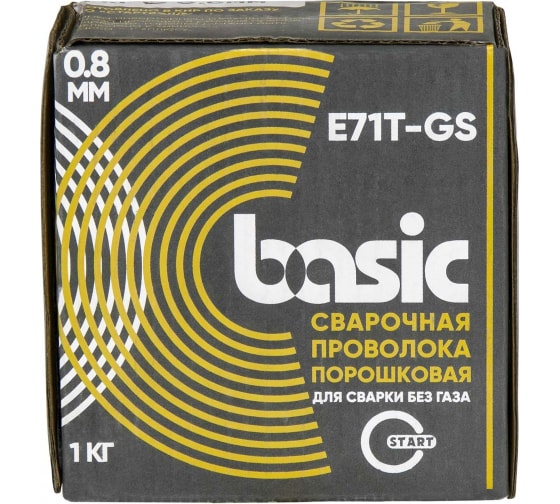 Проволока сварочная порошковая Basic E71T-GS 0.8 мм, 1 кг START STB7108