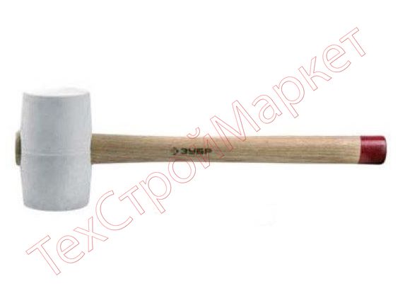 Киянка ЗУБР "МАСТЕР" резиновая белая, с деревянной рукояткой, 0,34кг
