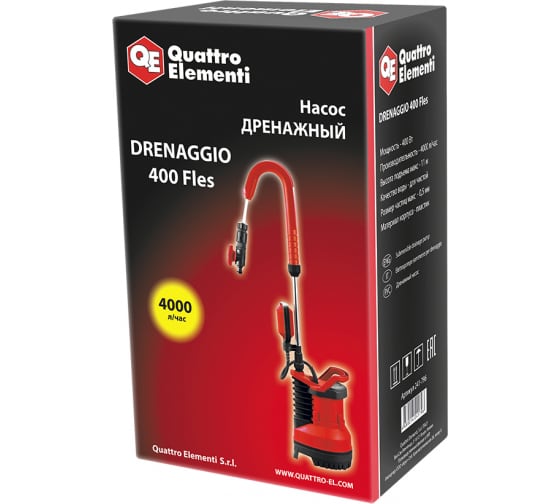 Насос дренажный Drenaggio 400 FLES QUATTRO ELEMENTI 