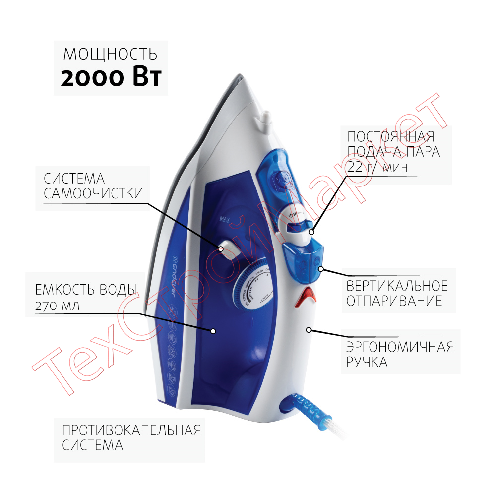 Электрический утюг ENDEVER DELTA-119