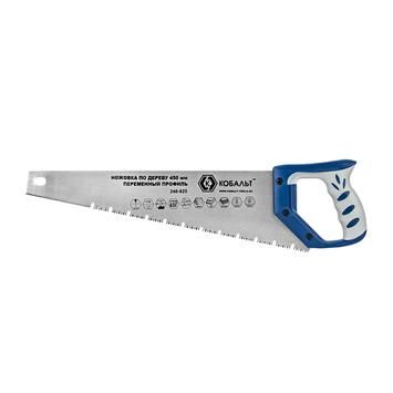 Ножовка по дереву КОБАЛЬТ 450 мм, шаг 3,5 мм/ 7 TPI, закаленный зуб