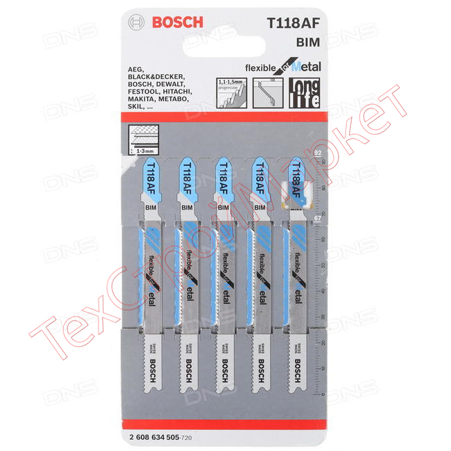 Набор пилок Bosch 5шт T118 AF (505)