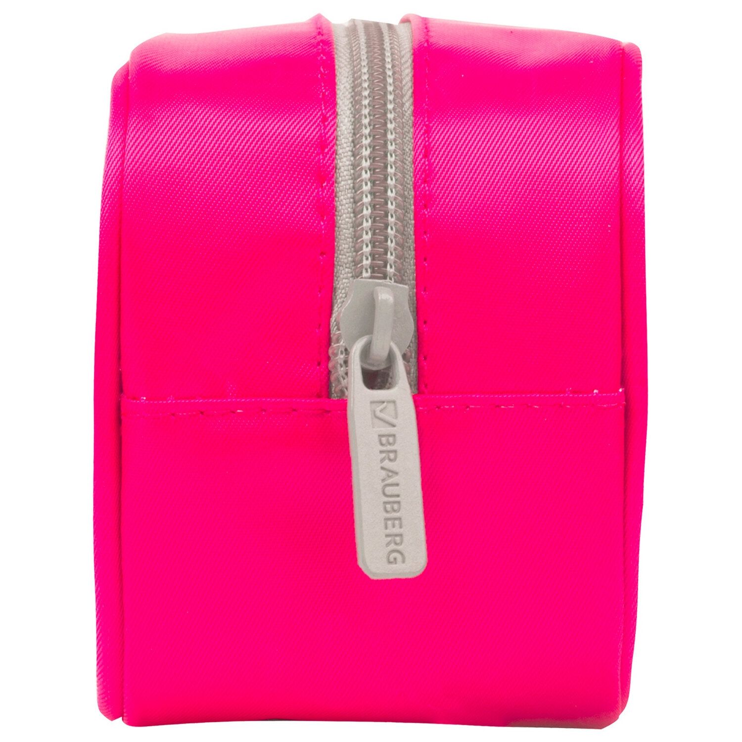 Пенал-косметичка BRAUBERG, мягкий, "KING SIZE NEON PINK", 20х8х9 см, 229019