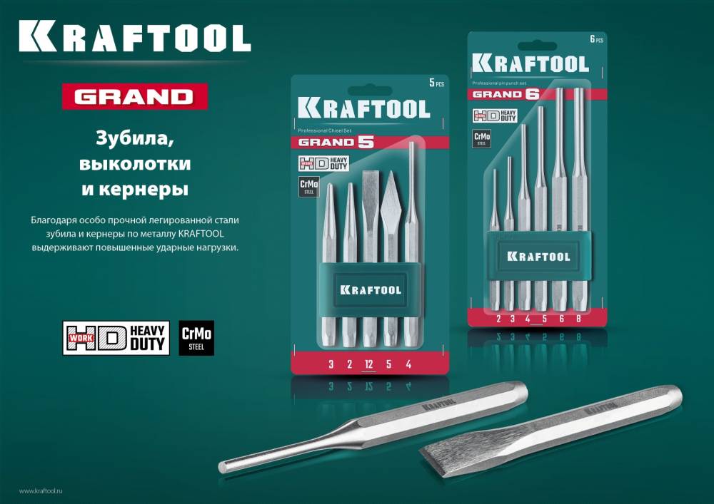 Зубило слесарное по металлу, Grand 10х140 мм KRAFTOOL