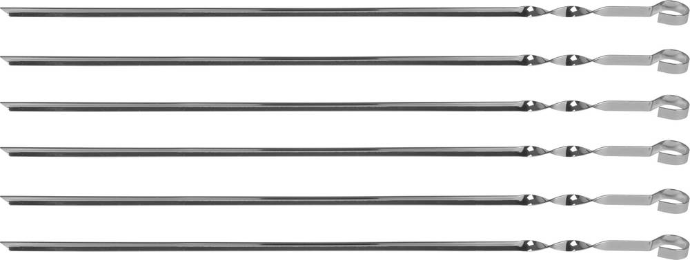 Шампуры GRINDA "BARBECUE", угловые, в чехле, 600мм, 6шт