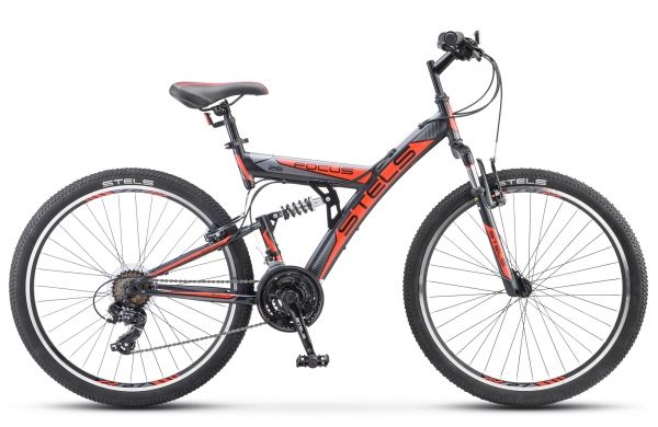 Велосипед 26" STELS Focus V 18-sp (18" Оранжевый/чёрный)