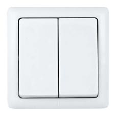 Выключатель 2-клавишный Schneider Electric Хит VA56-232I-B (ВА56-232И-б)  О/У с изол.пл. (250В, 6А) 