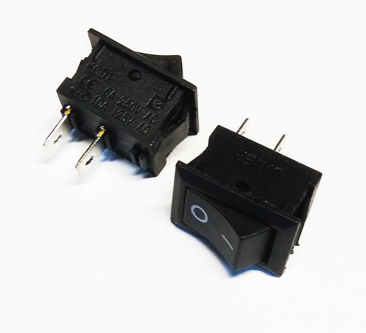 Выключатель клавишный 250V 3А (2с) ON-OFF черный  Micro  (RWB-101)  REXANT