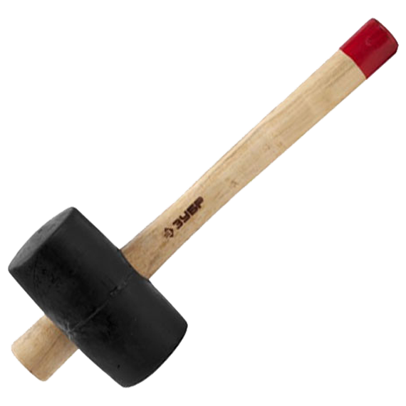 Киянка ЗУБР "МАСТЕР" резиновая с деревянной ручкой ,0,9 кг, 90мм