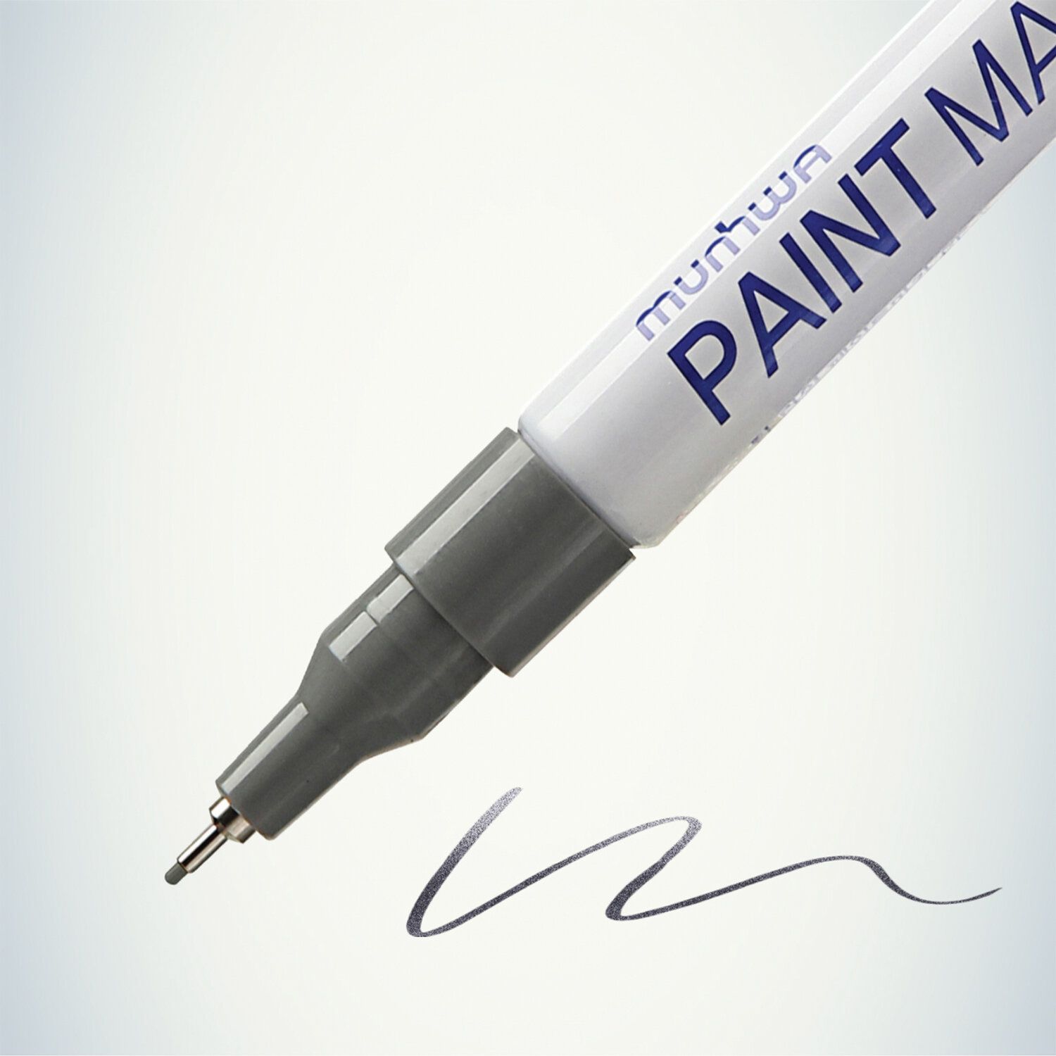 Маркер-краска лаковый MUNHWA "Extra Fine Paint Marker", СЕРЕБРЯНЫЙ, 1 мм, нитро-основа, EFPM-06