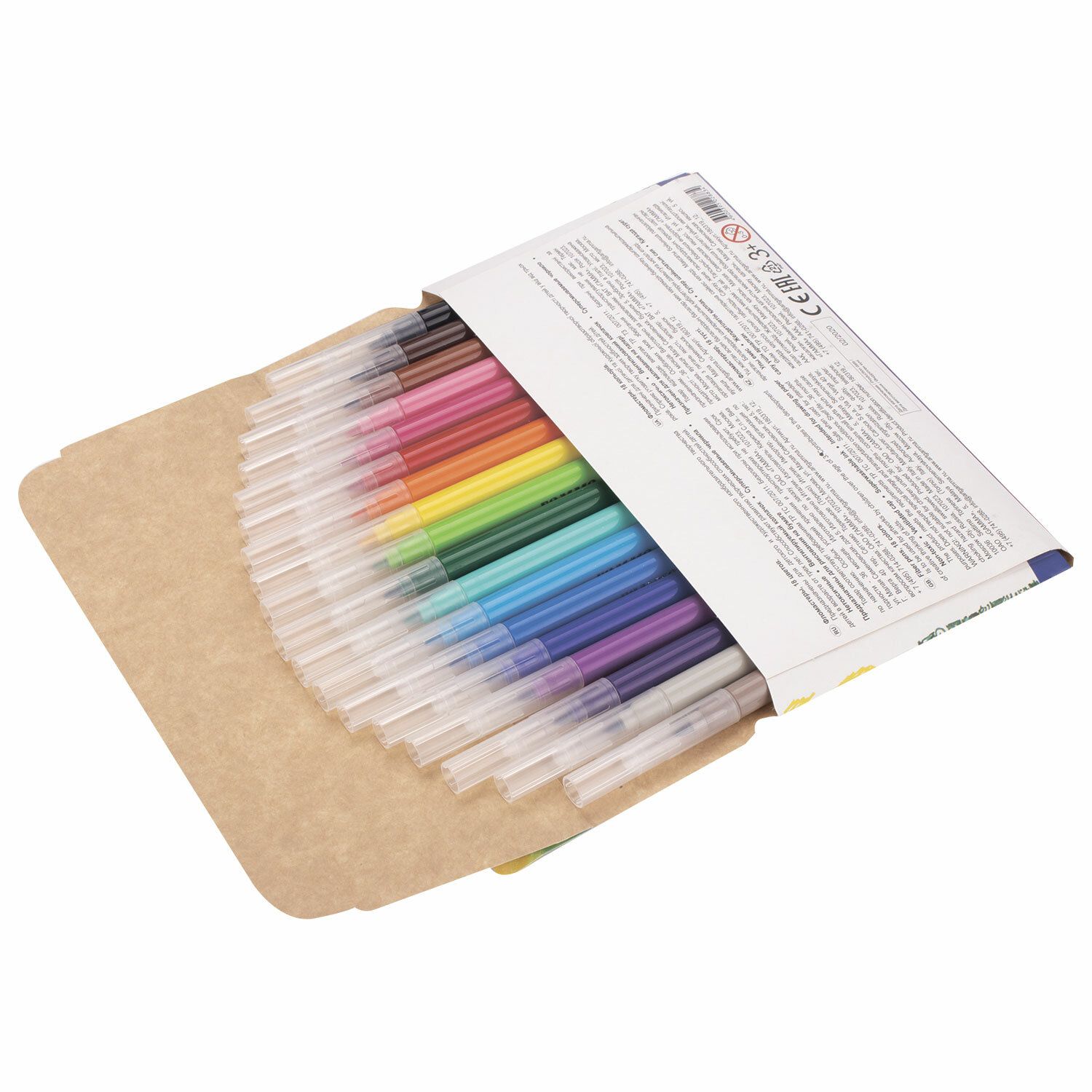 Фломастеры ГАММА "Классические", 18 цветов, вентилируемый колпачок, картонная упаковка, 180319_12