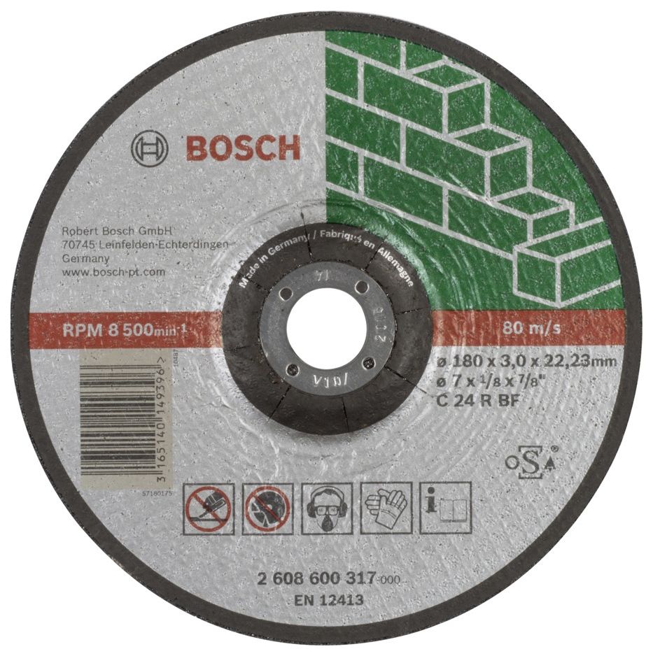 Круг отрезной Bosch камень Ф180х3 изогнутый (317)