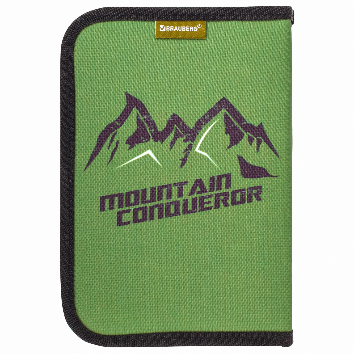 Пенал BRAUBERG, 1 отделение, 1 откидная планка, полиэстер, 21х14 см, "Mountain conqueror", 270310