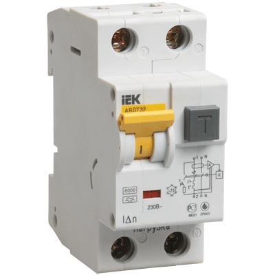 Диф. автомат АВДТ-32  32А/30mA хар-ка С  IEK MAD22-5-032-C-30