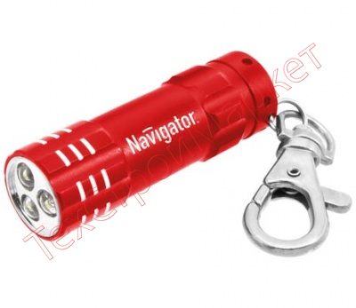 Светодиодный фонарь Navigator 94 971 NPT-KC03-R-3LR44 брелок 3LED красный 18851