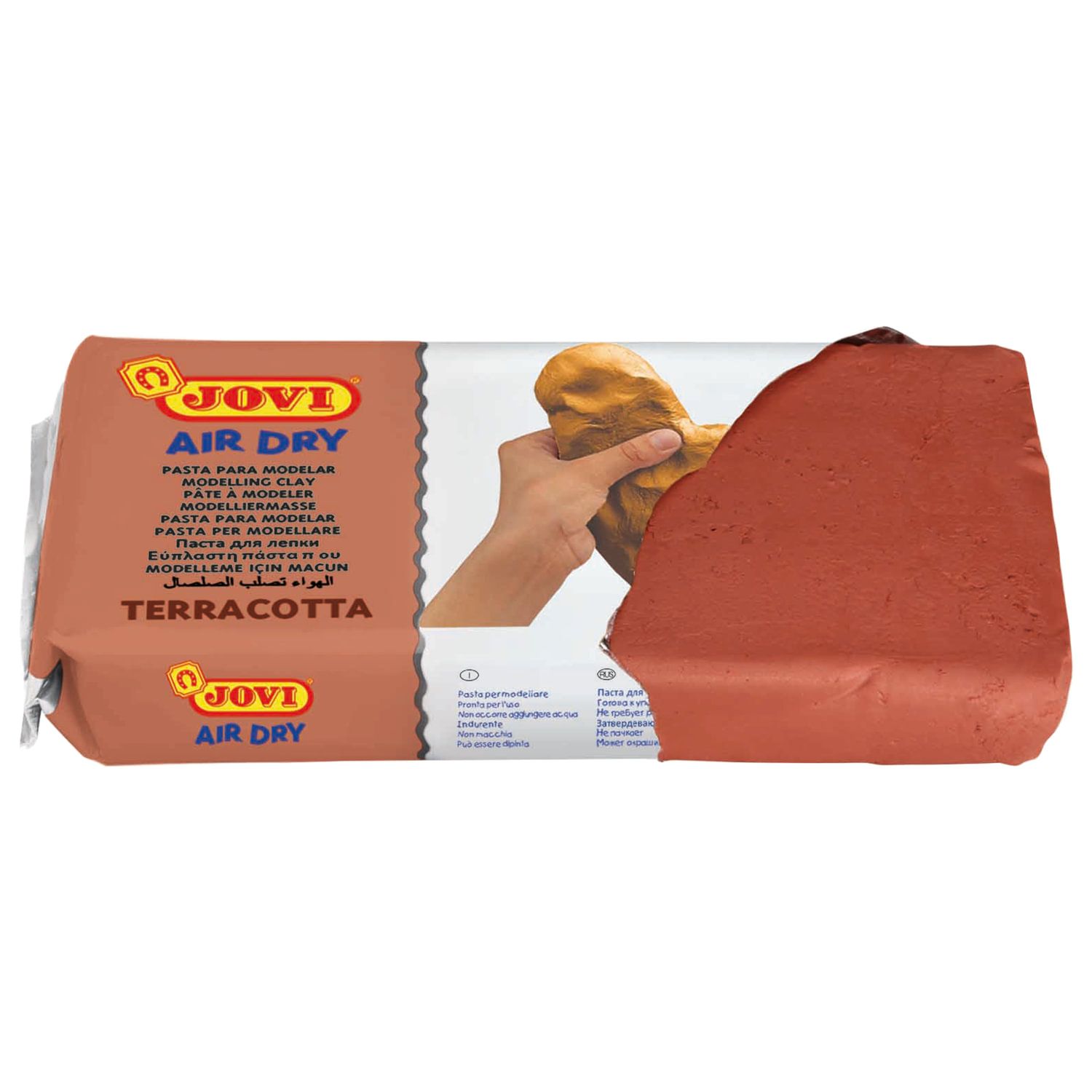 Паста (масса) для моделирования и лепки JOVI, отвердевающая, 1000 г, терракотовая, 89