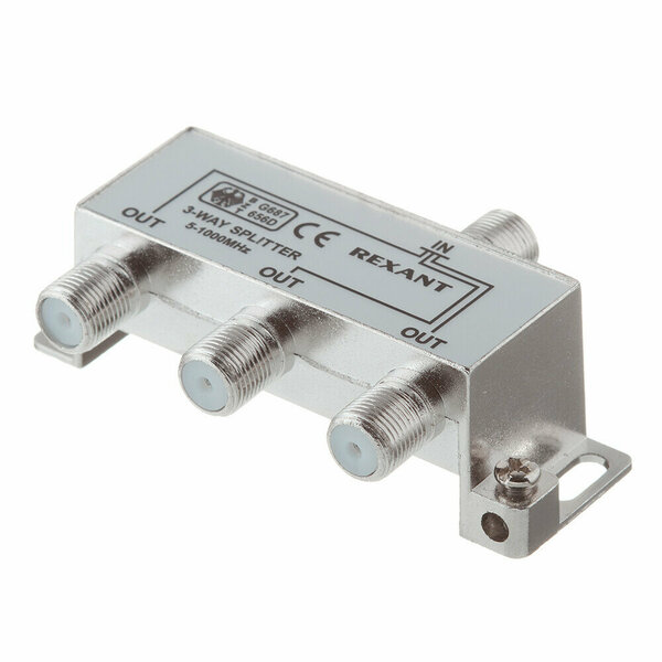 Делитель антенный на 3TV F разъём 5-1000 МГц  REXANT 05-6002