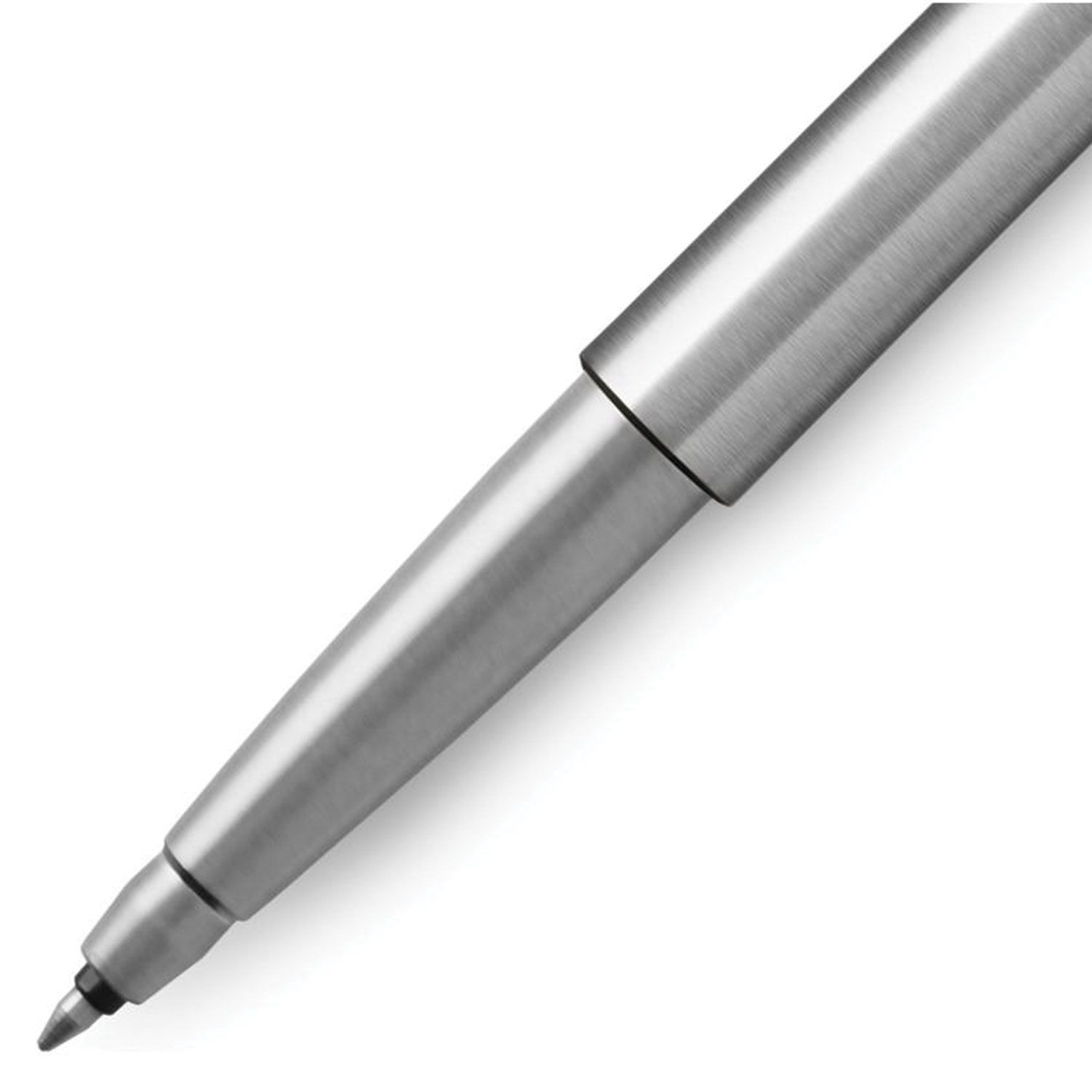 Ручка-роллер PARKER "Vector Stainless Steel CT", корпус серебристый, детали из нержавеющей стали, синяя, 2025444