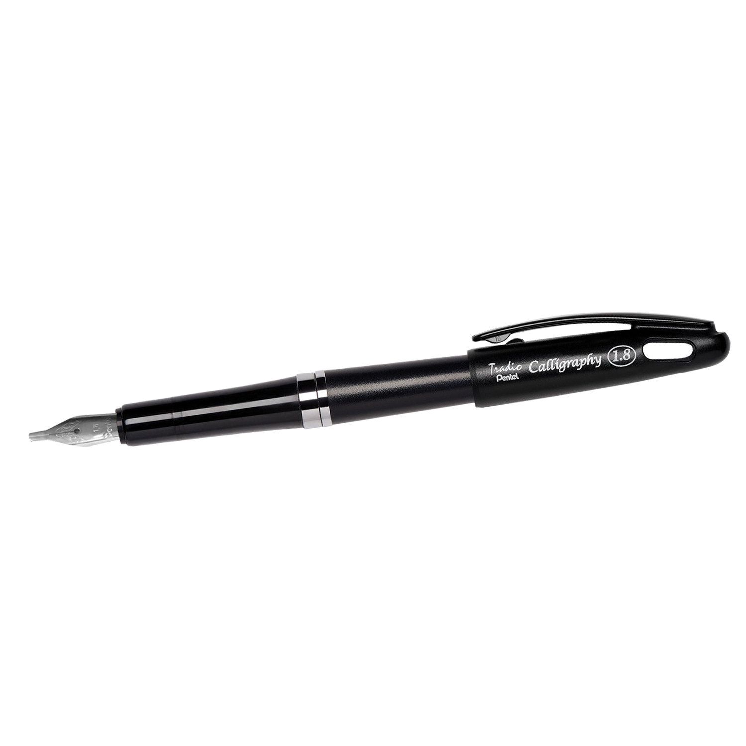 Ручка перьевая PENTEL (Япония) "Tradio Calligraphy", корпус черный, линия письма 1,8 мм, черная, TRC1-18A