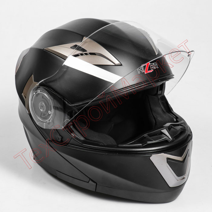 Шлем мото HIZER 625 (M) #1 matt black