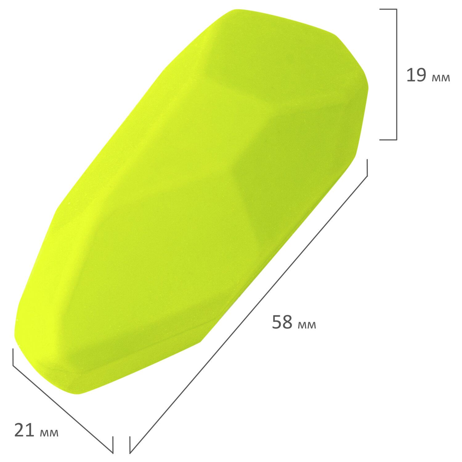 Ластик фигурный BRAUBERG "Stone", 58х21х19 мм, цвет ассорти, 228715