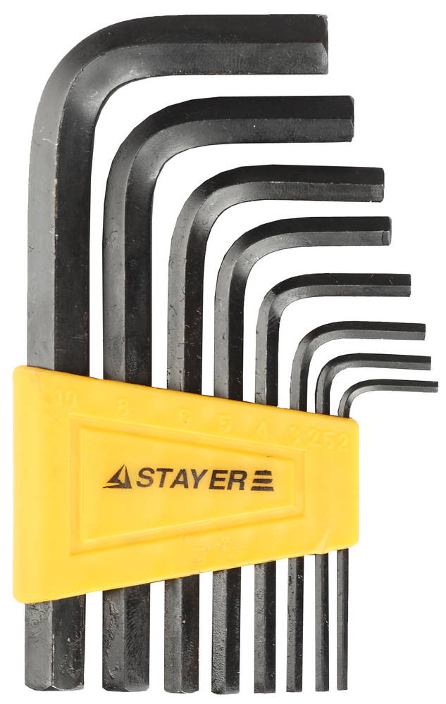 Набор STAYER Ключи "STANDARD" шестигранные (имбусовые), 2 - 10мм, 8 шт