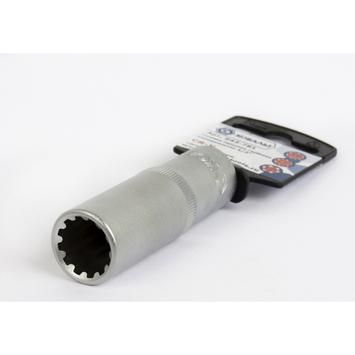 Головка торцевая глубокая универсальная КОБАЛЬТ 1/2", 17 мм, SPLINE Cr-V