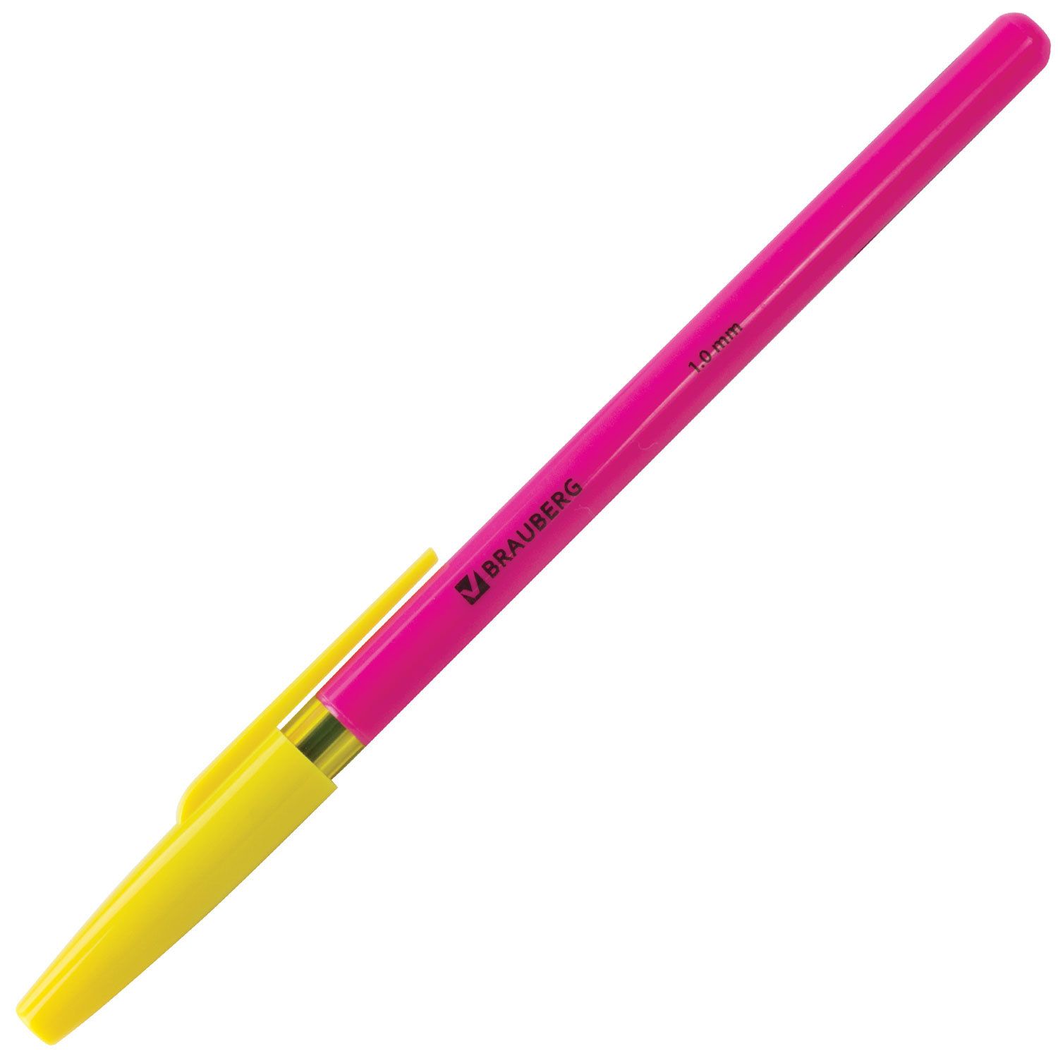 Ручка шариковая BRAUBERG "Color", СИНЯЯ, корпус ассорти, узел 1 мм, линия письма 0,5 мм, 141507