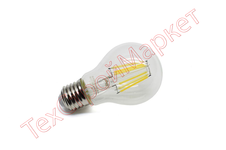 Светодиодная лампа IN HOME LED-A60-deco 7Вт 230В Е27 3000К 630Лм прозрачная
