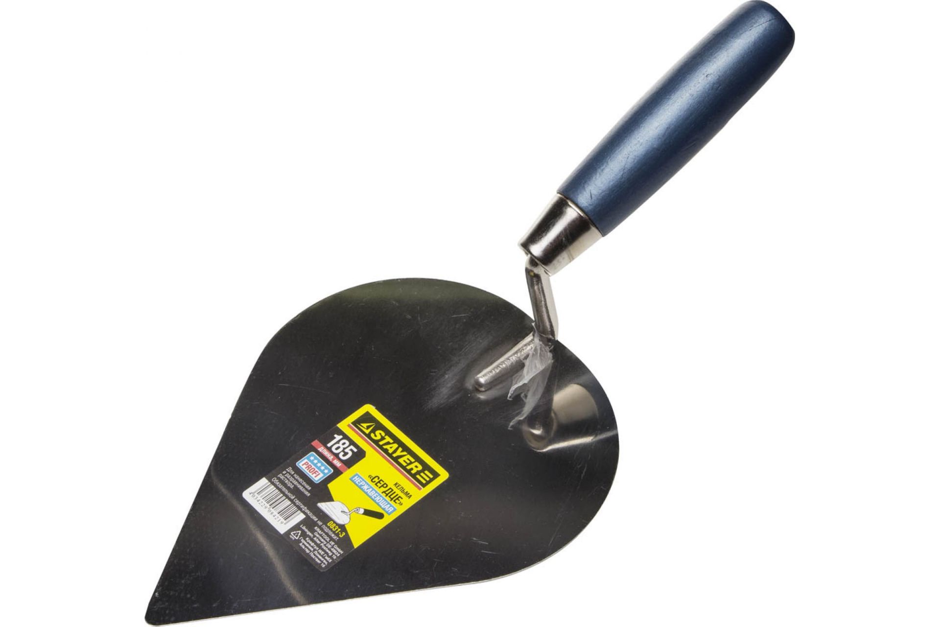 Кельма STAYER "PROFI" , сердце, нержавеющее полотно, деревянная рукоятка