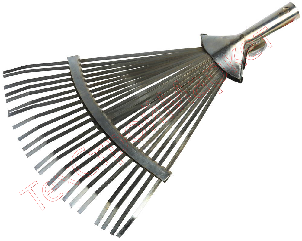 Грабли веерные GRINDA веерные регулируемые, 22 плоских зубца, 320 -420 мм