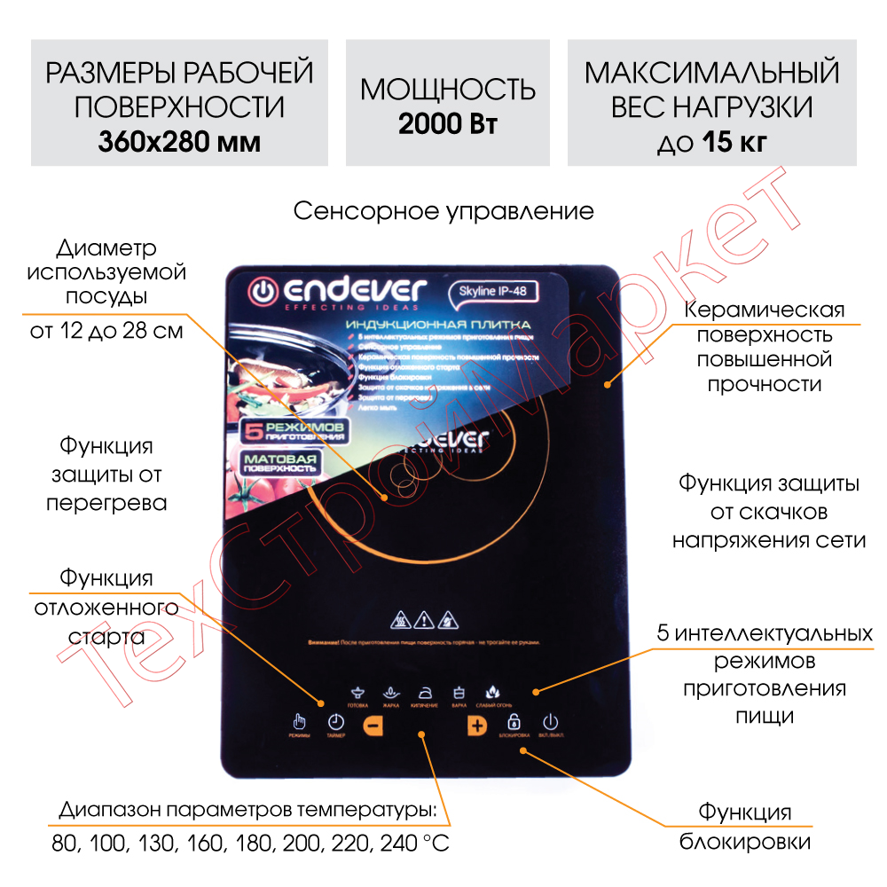 Индукционная плита ENDEVER Skyline IP-48