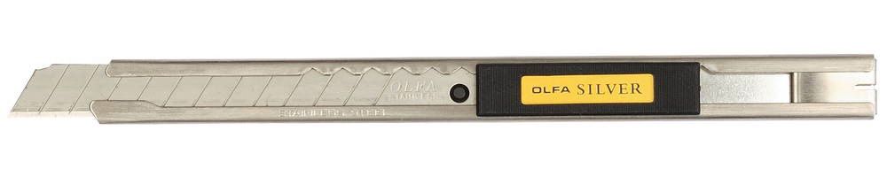 Нож OLFA с выдвижным лезвием, металлический корпус, 9мм