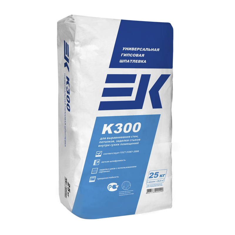 Шпатлевка EK - 300 гипсовая универсальная (20кг)