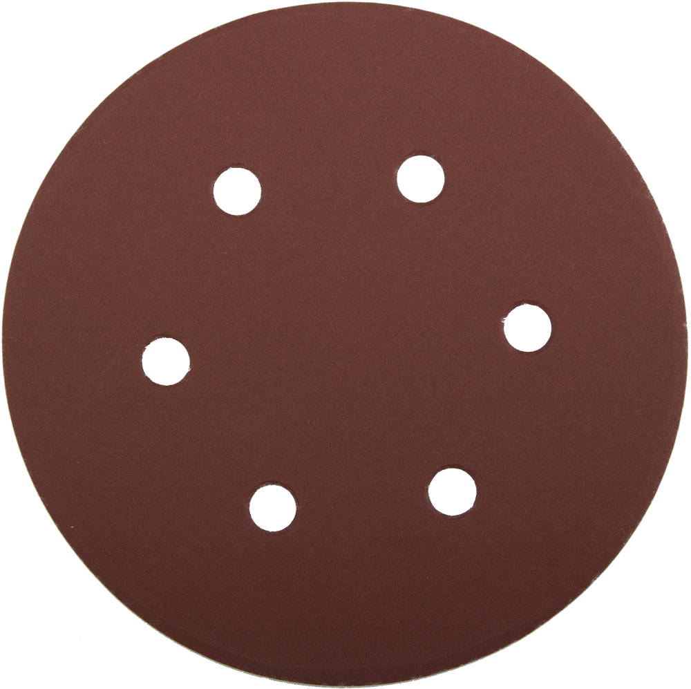 Круг шлифовальный универсальный, из абразивной бумаги на велкро основе, 6 отверстий, Р600, 150мм, 5шт ЗУБР "МАСТЕР"