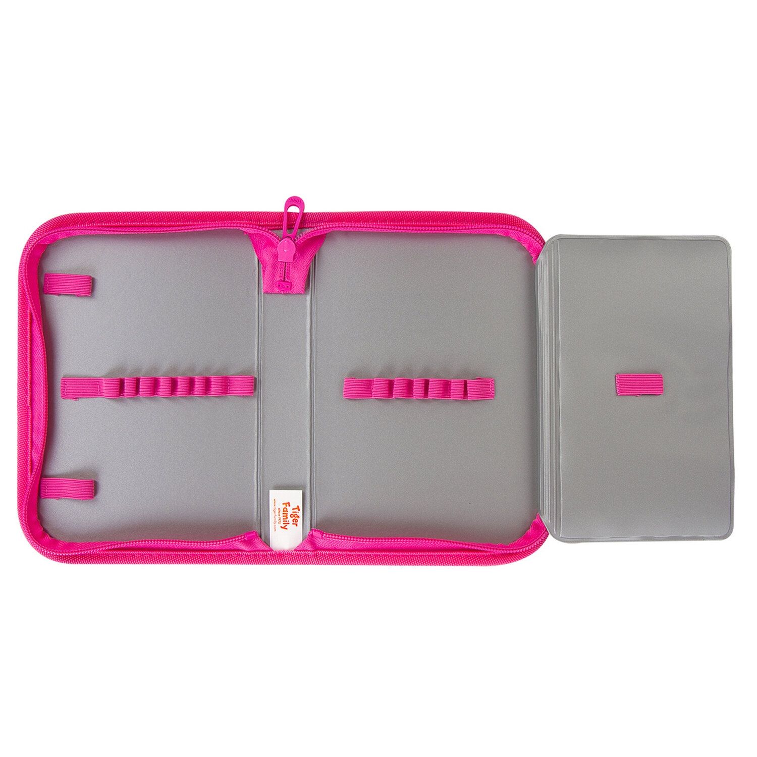 Пенал TIGER FAMILY 1 отделение, 1 откидная планка, ткань, "Think Pink", Европейский, 20х14х4 см, 228968, TGNQ-053C1E