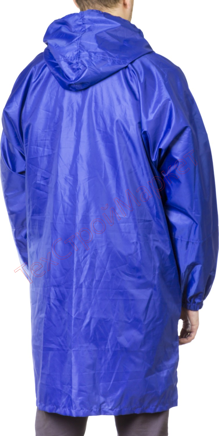 Плащ-дождевик ЗУБР 11615, нейлоновый, синий цвет, универсальный размер S-XL