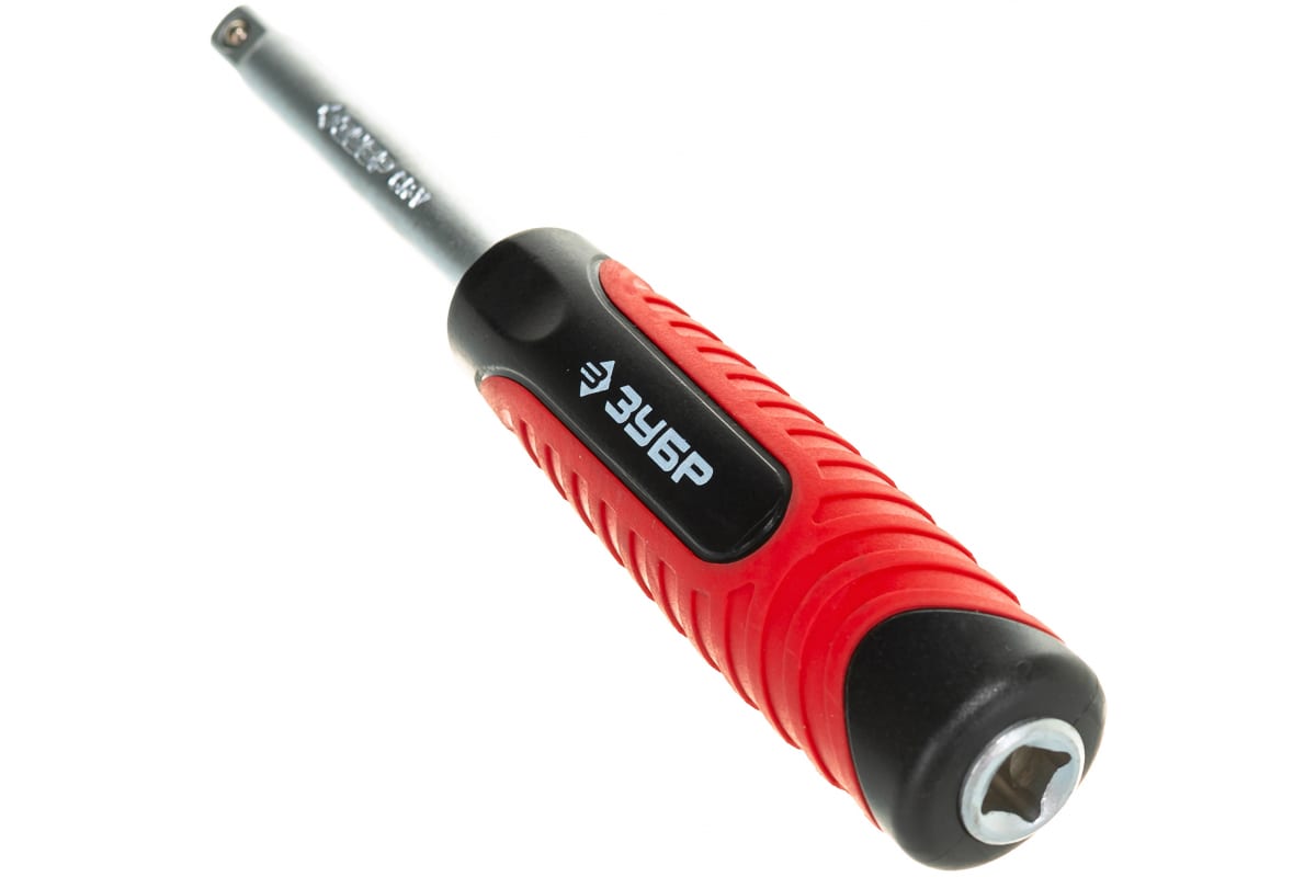 Вороток-отвертка ЗУБР "МАСТЕР" (1/4"), Cr-V, хроматированное покрытие, 150мм