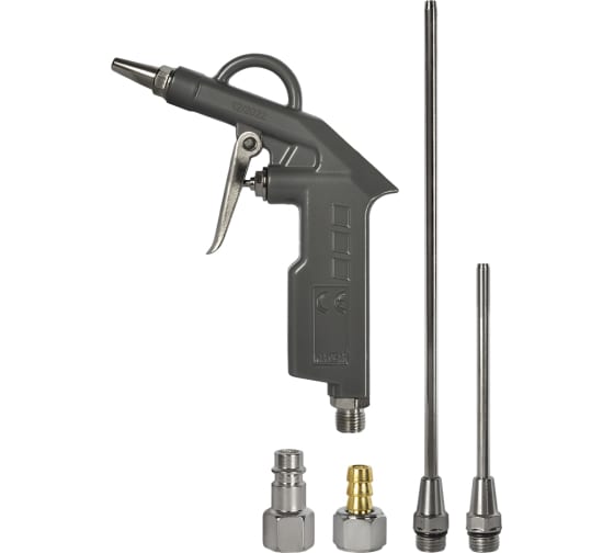 Пистолет обдувочный QUATTRO ELEMENTI со сменными насадками, разъем EURO, профи (909-716)