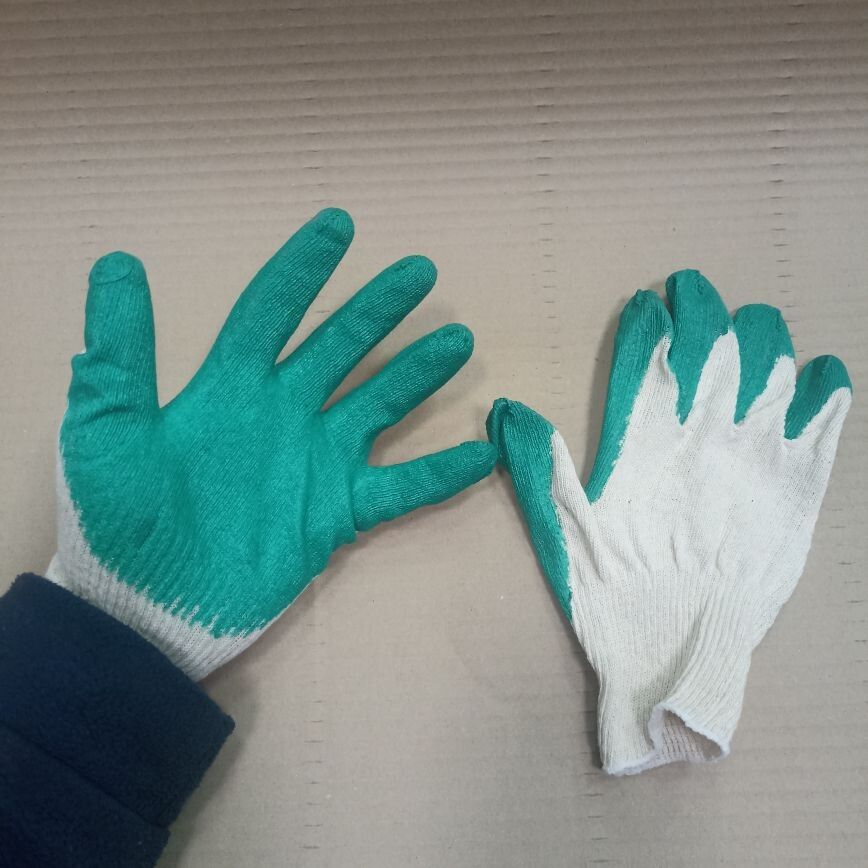 Перчатки х/б 13 кл. с один. латекс покрsnbtv Берд 