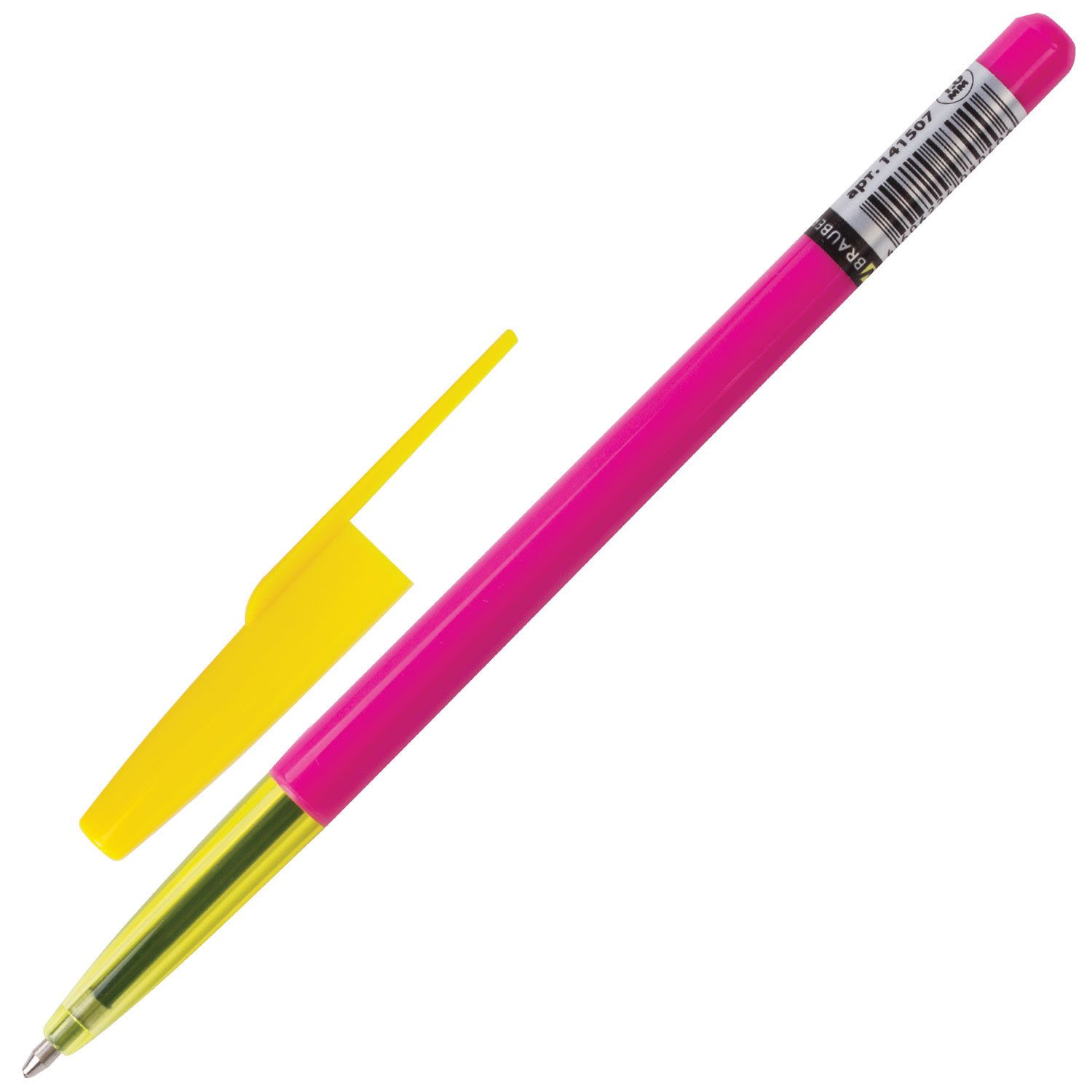 Ручка шариковая BRAUBERG "Color", СИНЯЯ, корпус ассорти, узел 1 мм, линия письма 0,5 мм, 141507